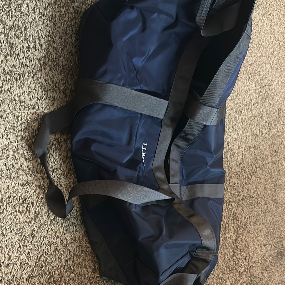 L.L. Bean Blue and Gray Bag Durable Travel Essential- very large